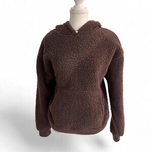 American Eagle Light Weight Super Comfy Warm Fuzzy Hoodie Color Grape Size Small